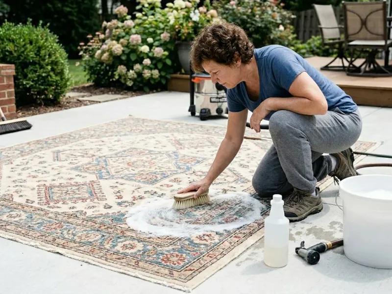Cleaning an area rug at home without professional help in Dubai