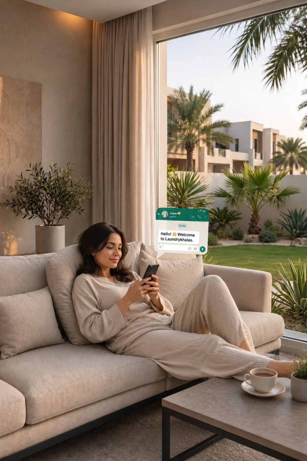 Step 1: Book a pickup - Wash & Fold Service in Lusail