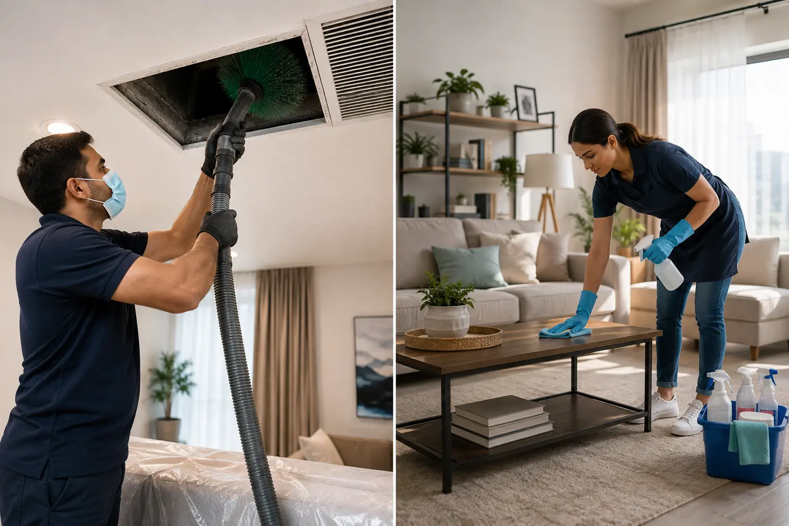 AC Duct Cleaning vs House Cleaning Doha