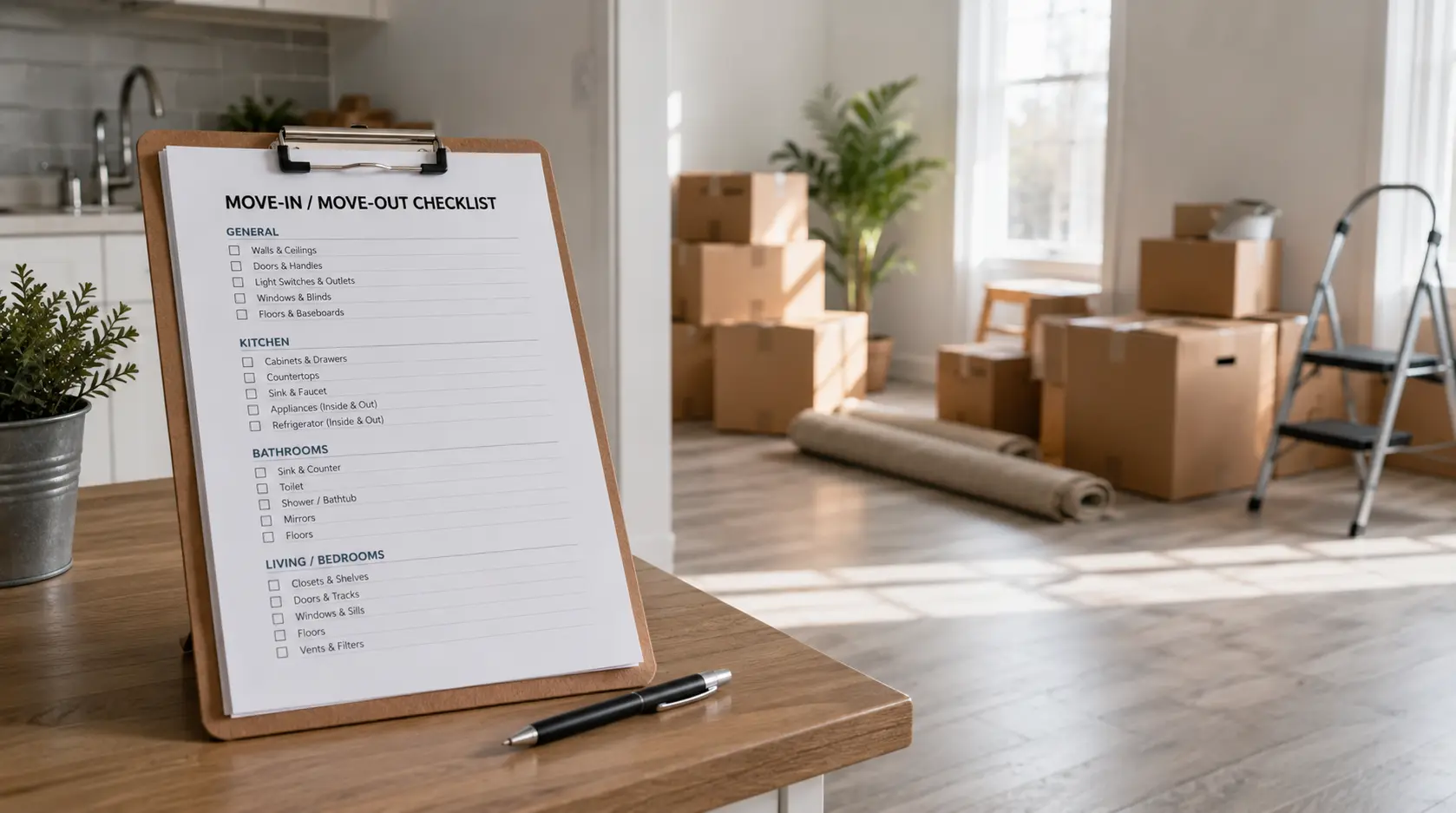 Move-In & Move-Out Cleaning Checklist Doha