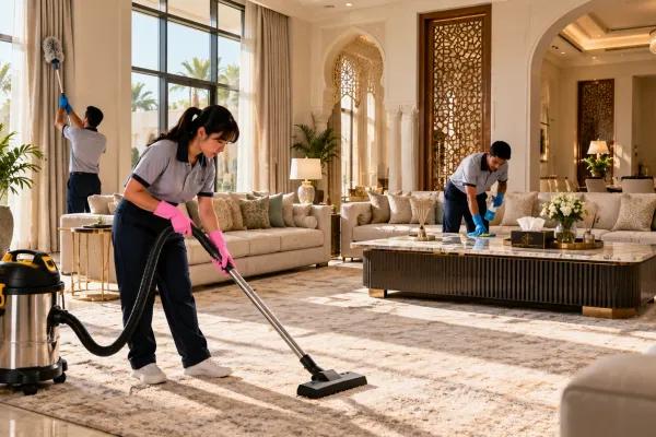 Laundrykhalas Deep Cleaning a Family Villa in Al Rayyan