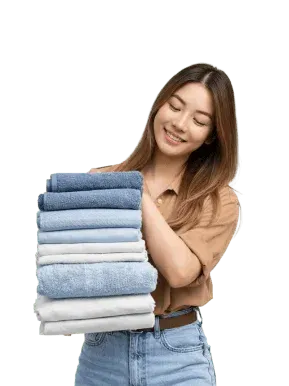 Neatly folded - Wash & Fold in Wadi Al Sail